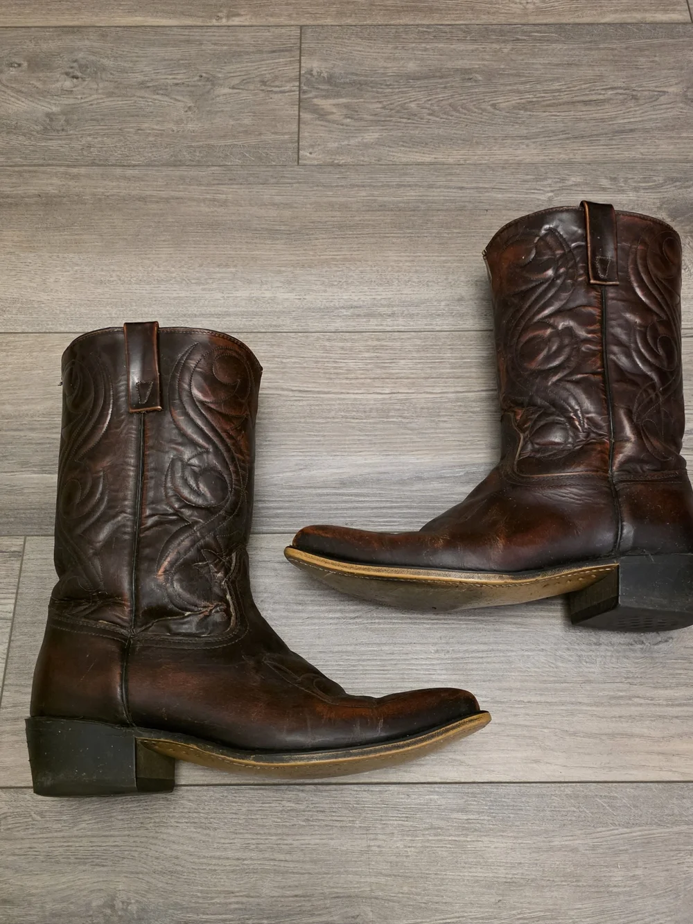 ACME Brown Leather Western Cowboy Boots